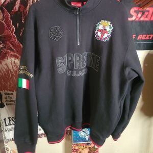 SUPREME Milano Rare Qtr-zip pullover Sz XL